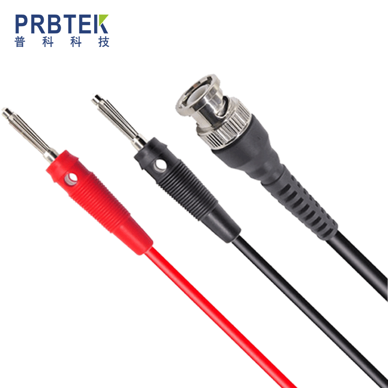BNC公轉雙香蕉插紅黑線連接測試線PK1008